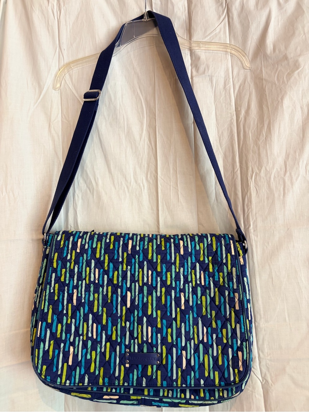 Vera Bradley Navy Multi Quilted Crossbody Messenger Bag